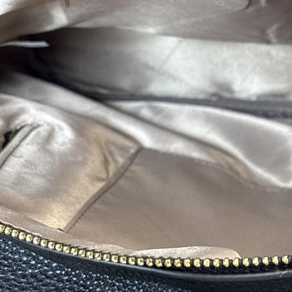 Dasein‎ Black Faux Leather Backpack and Matching Wristlet Set Gold Hardware NWOT